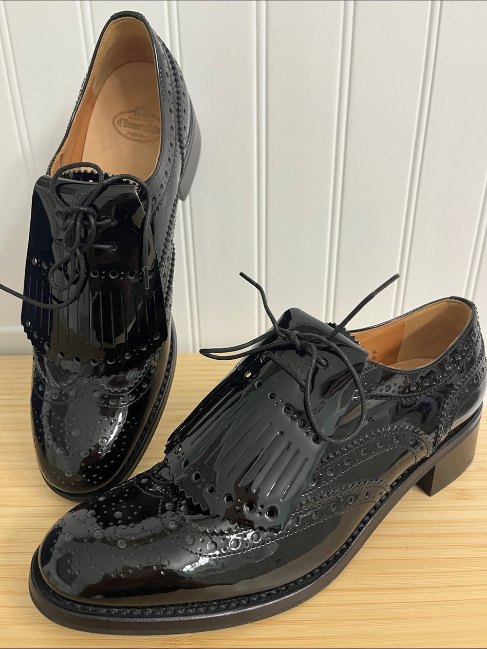 Church's Black Patent Kiltie Brogue Loafers